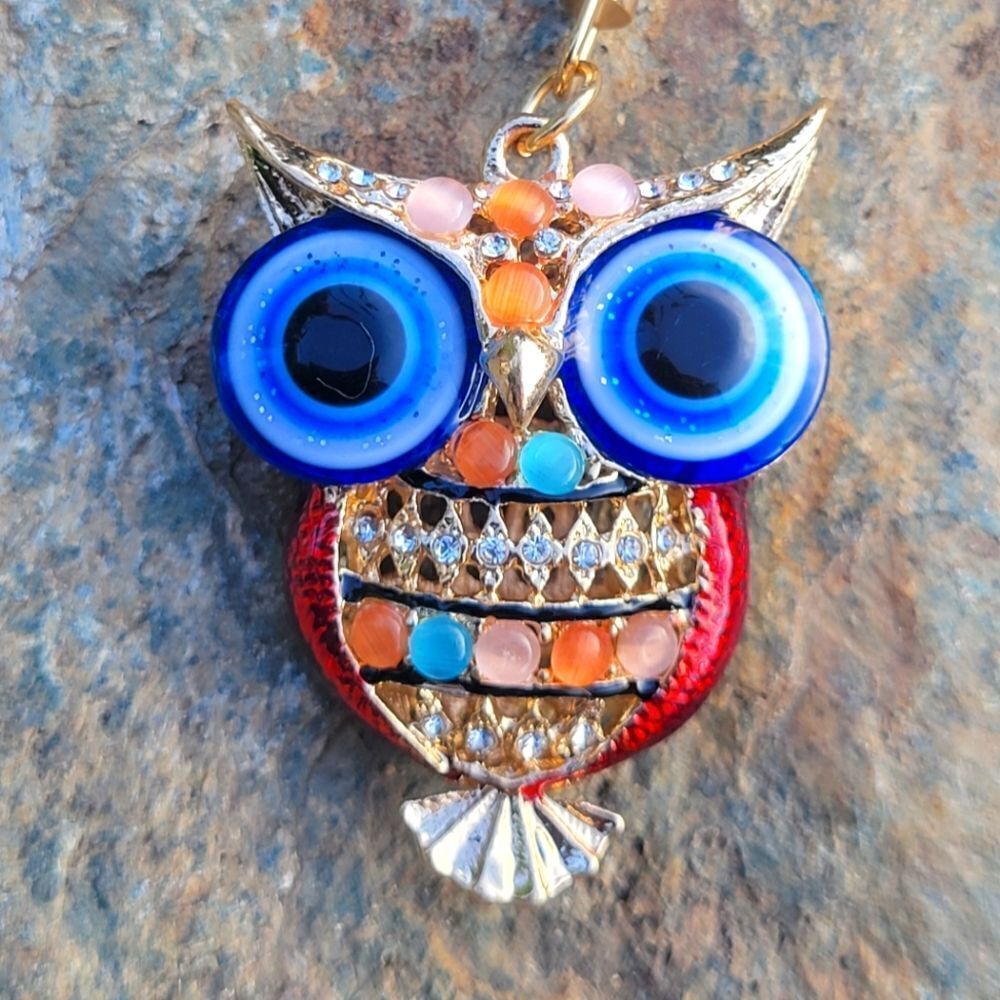 Crystal Owl Keychain‎